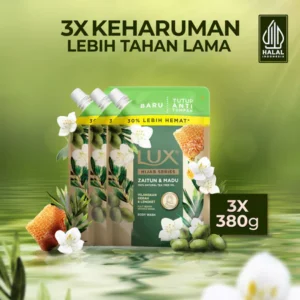 Lux Body Wash Hijab Series Olive Honey 380g x 3