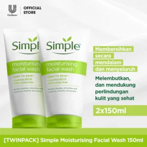 Simple Facial Wash Moisturizing 150ml - Twinpack (2 x 150ml) - Facial Wash Soap