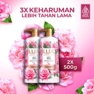 Lux Botanicals Soft Rose Liquid Body Wash 500g x2