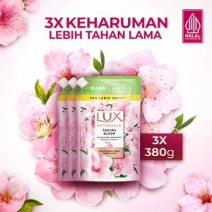 Lux Botanicals Sakura Bloom Liquid Body Wash 380g x3