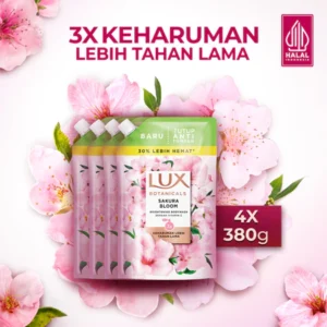 Lux Sakura Bloom Sabun Cair Refill 380g x 4