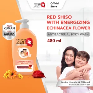 Zen Antibacterial Body Wash Shiso & Echinacea Flower Pump 480ml