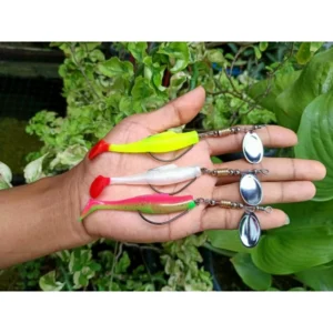 Spiner In Line Soft Lure 8cm. 11g Price for one set of soft lure and in line Soft lure size 8cm Hook 3/0 Total weight 11g