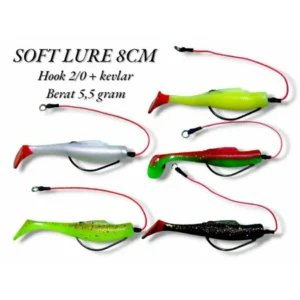 SOFT LURE 8CM HOOK 2/0, WEIGHT 5.5 GRM KESTING BAIT