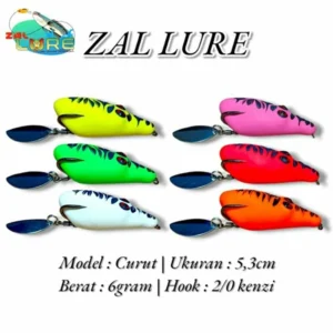 SOFT FROG CURUT SIZE 5CM HOOK KENZI 2/0 UMBAT KESTING FOR SNAPBUS FISH