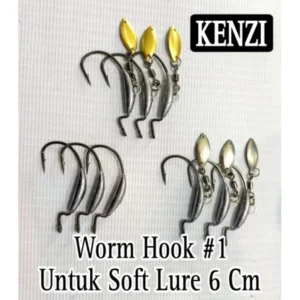 One PCS Hook for Soft Lure Size 1.# Kenzi