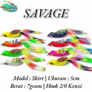 Soft Frog Savage Lure, Skrit Model, Size 5.cm, Weight 7g, Kesting Bait