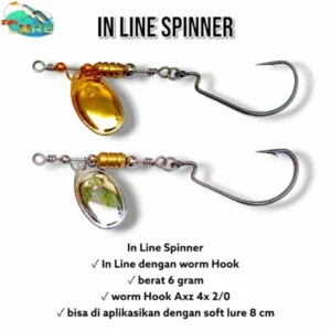 LINE SPINNER / SPINNER BAIT CAN BE USED AS A HOOK FOR 8CM SOF LURE