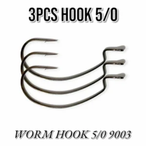 3PCS HOOKS SIZE 5/0 SUITABLE FOR 12CM SILENCER AND OTHERS