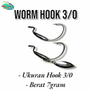 ONE PCS HOOK 3/0 AND 4/0 WEIGHT 6GRM SUITABLE FOR SOFT LURE 8CM AND 10CM