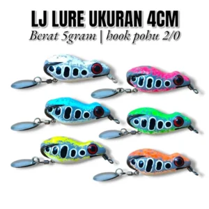 SOFT FROG LJ LURE SIZE 4.CM WEIGHT 5GRM HOOK 2/0 UMBAN KESTING
