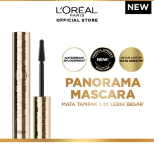L'Oreal Paris Voluminous Panorama Waterproof Mascara, Smudgeproof, Clumps-free, 24H Longlasting, Panoramic Volume,