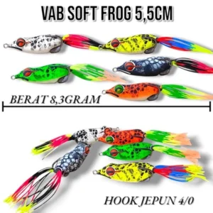 SOFT FRONG VAB LURE SIZE 5.5CM WEIGHT 8.3GRM HOOK 4/0 KESTING BAIT SUITABLE FOR TOMAN AND GABUS