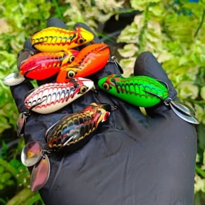 SOFT FROG LJ LURE DOUBLE BLADE UKURAN 5CM BERAT 8GRM HOOK 3/0 UMPAN KESTING