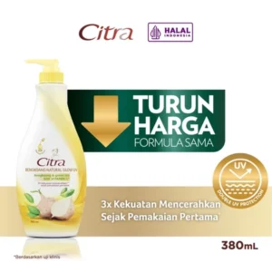 CITRA HAND BODY LOTION BODY CARE BENGKOANG & GREEN TEA NATURAL GLOW 10x Vitamin C 380ML