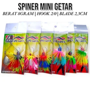 SPINER GETAR OPO LURE BERAT 8GRM HOOK 2/0 UMPAN KESTING