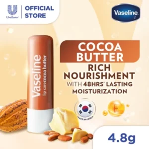 Vaseline Lip Therapy Balm Stick Cocoa Butter 4.8g - Lip Moisturizer - Lip Balm