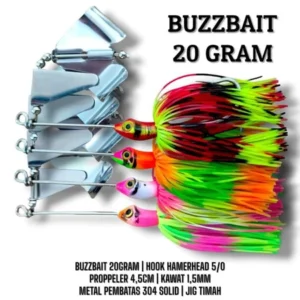 Buzzbait weight 20grm Wire 1.5 Hook hammerhead 5/0 Propeller 4.5 cm umpan kesting