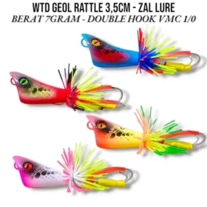 GEOL /WTD RATTEL ZAL LURE SIZE 3.5CM WEIGHT 7GRM HOOK VMC 1/0 UMBAIT KESTING