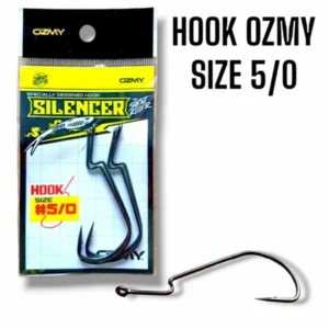 ONE PCS OZMY HOOK SIZE 2/0 SAME AS 5/0 FOR SILENCER
