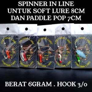 SPINNER IN LINE FOR SOF LURE 8CM AND PADDLE POP 7.CM KESTING BAIT