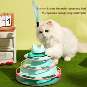 4 Layer Cat Tower Swivel Cat Toy With Spinning Ball Cat Toy