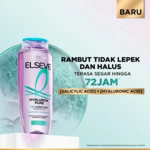 L'Oreal Paris Hyaluron Pure 72H Purifying Shampoo - Hair Care for Oil-Free and Smooth Hair that lasts up to 72 hours - Shampoo 280ml