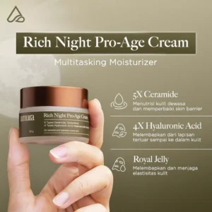 AMURA Rich Night Pro-Age Cream 30gr - Moisturizes Brightens Skin Fades Fine Lines