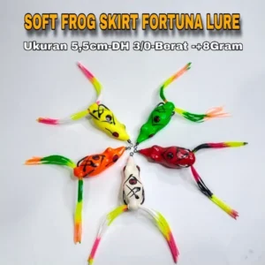 SOFT FROG FORTUNA LURE MODEL SKRIT UKURAN 5,5CM HOOK 3/0 BERAT 8GRM UMPAN KESTING