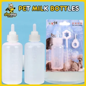 Newborn Kitten Pacifier Cat Milk Pacifier Cat Bottle Dog + Brush+Pacifier