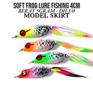 SOFT FROG MODEL SKRIT SIZE 4CM WEIGHT 5GRM HOOK 1/0 UMBAN KESTING
