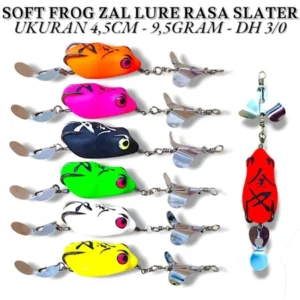 SOFT FROG ZAL LURE SALATER FLAVOR SIZE 4.5CM WEIGHT 9.5GRM HOOK 3/0 UMBAIT KESTING