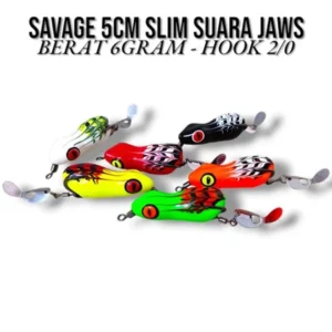 SOFT FRONG SAVAGE LURE MODEL SLIM SUARA JAWS UKURAN 5CM BERAT 6GRM UMPAN KESTING