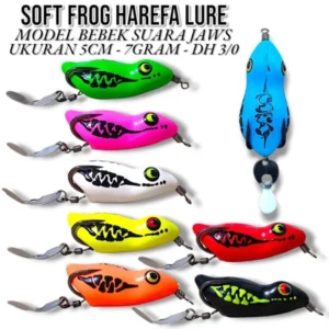 SOFT FROG HAREFA LURE DUCK MODEL SOUND TASTE JAWS SIZE 4.5CM SAME 5CM UMPAN KESTING