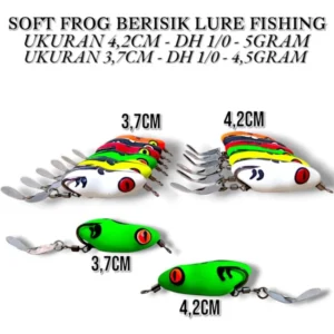 SOFT FROG LURE FISHING SENSE OF NOISY JWES SIZE 4.2CM EQUAL TO 3.7CM KESTING BAIT