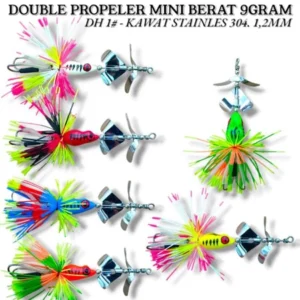 SELATER DOUBLE PROPELLER MINI LURE FISHING WEIGHT 9GRM UMBAIT KESTING