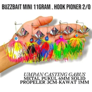 BUZZBAIT MINI ZAL LURE WEIGHT 11 GRM HOOK 1/0 UMBAT KESTING GABUS