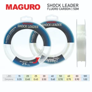 Senar MAGURO FC Shock Leader 50M | 15 - 80 Lbs | Fluoro Carbon