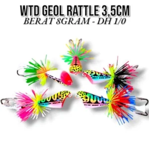 GEOL /WTD RATTLE UKURAN 3,5CM BERAT 8GRM HOOK 1/0 UMPAN KESTING