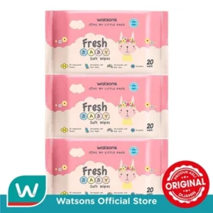 Watsons Fresh Baby Soft Wipes 20'S X 3