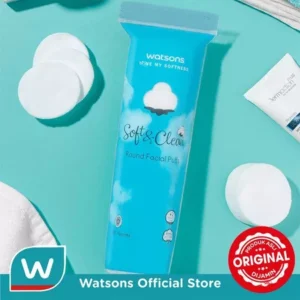 Watsons Soft & Clean Round Facial Puffs 80pcs Kapas Bulat