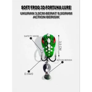 SOFT FROG FORTUNA LURE TAILAN MODEL SIZE 3.5CM WEIGHT 8.5GRM NOISY ACTION KESTING BAIT