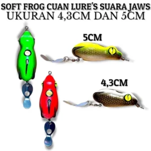 SOFT FROG CUAN LURE SIZE 4.3CM AND 5CM WEIGHT 6GRM EQUAL 8GRM KESTING BAIT