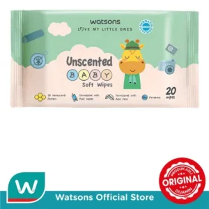 Watsons Unscented Baby Soft Wipes 20'S