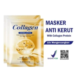 BPOM Cindynal Face Mask Collagen Sheet Mask Peptides Collagen Anti aging Sadoer
