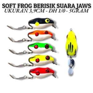 PACKAGE 5PCS SOFT FROG NOISY JAWS SOUND SIZE 3.8CM 3.9CM WEIGHT 5GRM HOOK 1/0 KESTING BAIT SUITABLE FOR KOCOLAN