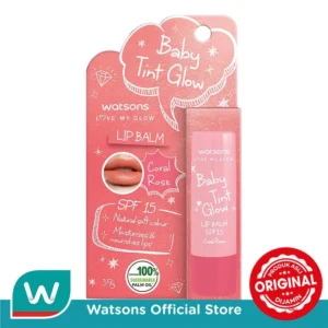 Watsons Baby Tint Glow Coral Rose Lip Balm SPF15 3.9g