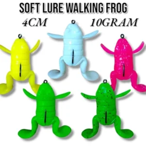 5PCS SOFT LURE WALKING FROG WITH HOOK SUITABLE FOR CASTING CORK