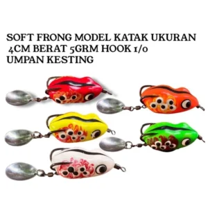 SOFT FRONG LURE FISHING FROG MODEL SIZE 4CM WEIGHT 5GRM HOOK 1/0 UMBAN KESTING