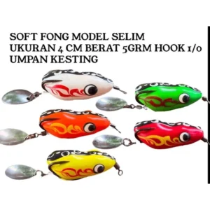 SOFT FRONG LURE FISHING MODEL SELIM SIZE 4CM WEIGHT 5GRM HOOK 1/0 UMBAIT KESTING SUITABLE FOR KOCOLAN